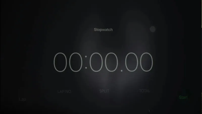 Stopwatch that has reached zero