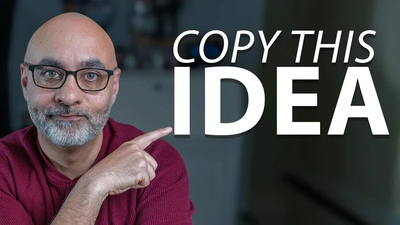 Man pointing at the words: Copy This Idea